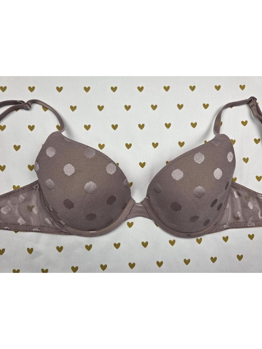 Victorias Secret PINK Polka Dot 32C Wear Everywhere T Shirt Bra